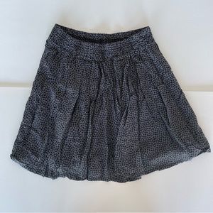 Brandy Melville Floral Print Skirt (Black, One Size)